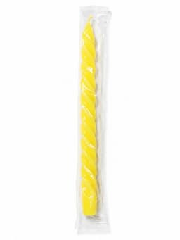 Свеча витая, 2.3×24.5 см, 5 ч, 50 г, жёлтая
