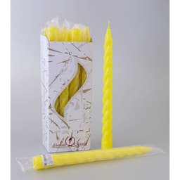 Свеча витая, 2.3×24.5 см, 5 ч, 50 г, жёлтая