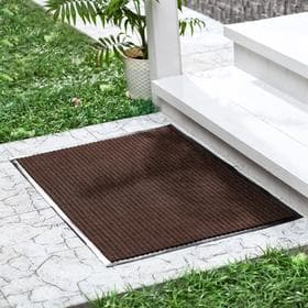 Коврик придверный влаговпитывающий, ребристый, «Стандарт», 120×250 см, коричневый