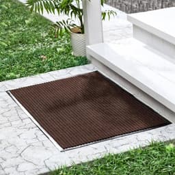 Коврик придверный влаговпитывающий, ребристый, «Стандарт», 120×250 см, коричневый