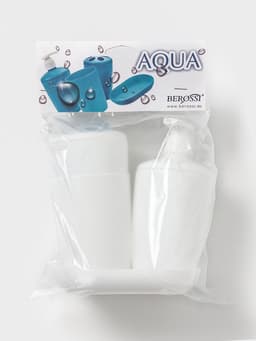 Набор для ванной комнаты Aqua, 4 предмета, пластик, белый