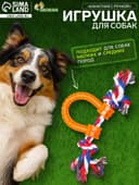 Игрушка канатная, с ручкой, до 115 г, цвет МИКС