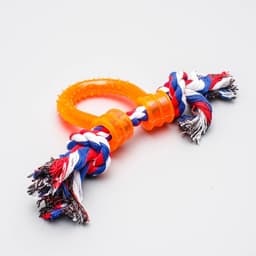 Игрушка канатная, с ручкой, до 115 г, цвет МИКС