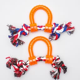 Игрушка канатная, с ручкой, до 115 г, цвет МИКС