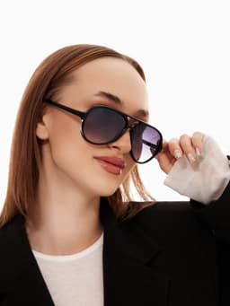 Очки солнцезащитные «OneSun. Авиаторы», uv 400, линза 5.5×6 см, чёрный