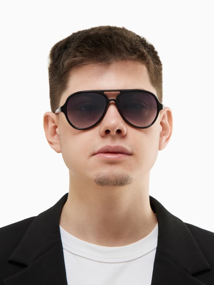 Очки солнцезащитные «OneSun. Авиаторы», uv 400, линза 5.5×6 см, чёрный