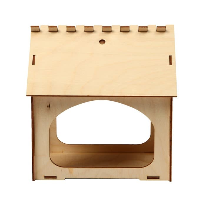 Деревянная кормушка своими руками для птиц «Комплект-А», 14×17.5×19 см, Greengo