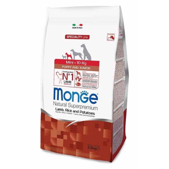 Сухой корм для щенков Monge Dog Speciality Mini, ягненок, рис, картофель, 2.5 кг