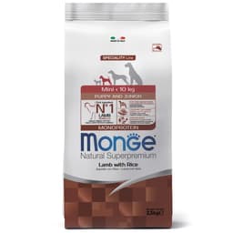 Сухой корм для щенков Monge Dog Speciality Mini, ягненок, рис, картофель, 2.5 кг