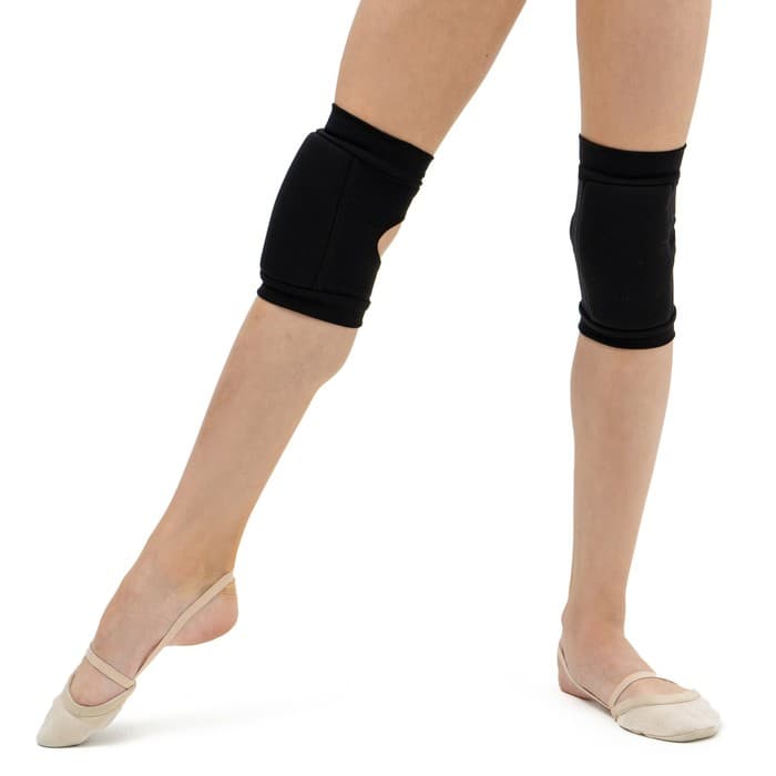 Наколенники для гимнастики и танцев Grace Dance, с уплотнителем, р. L, от 15 лет, цвет чёрный