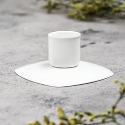 Подсвечник на 1 свечу «Квадрат», металл, 7×3 см, белый