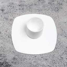 Подсвечник на 1 свечу «Квадрат», металл, 7×3 см, белый