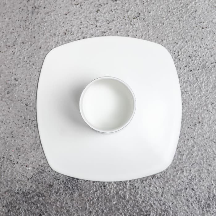 Подсвечник на 1 свечу «Квадрат», металл, 7×3 см, белый