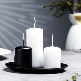 Подсвечник плоский «Чашка», металл, 14 см, чёрный муар