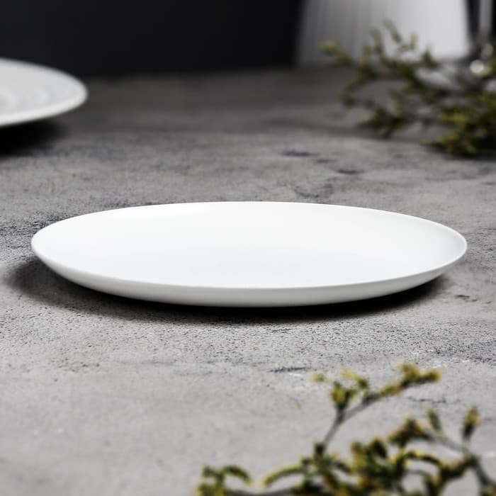 Подсвечник плоский «Чашка», металл, 14 см, белый