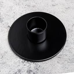 Подсвечник на 1 свечу «Круг», металл, 7×3 см, чёрный муар