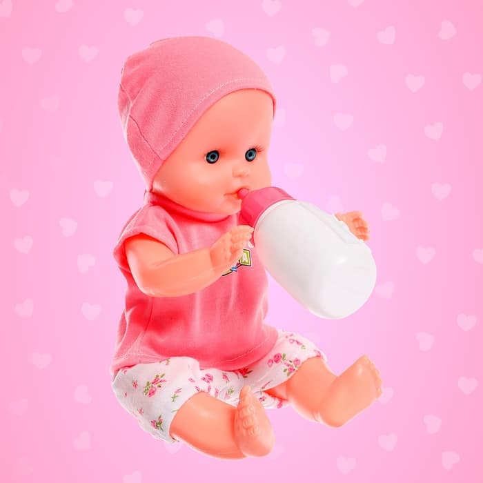 Пупс функциональный «Ангелочек» со звуковыми эффектами, писает, пьёт, с аксессуарами