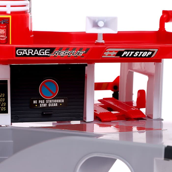 Парковка для машин «Служба спасения», 2 уровня, вертолетная площадка