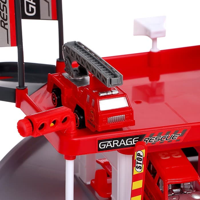 Парковка для машин «Служба спасения», 2 уровня, вертолетная площадка