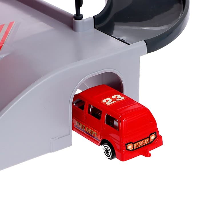 Парковка для машин «Служба спасения», 2 уровня, вертолетная площадка