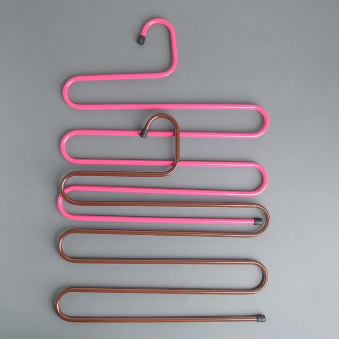 Вешалка для брюк и юбок «Змейка», 33×34 см, МИКС