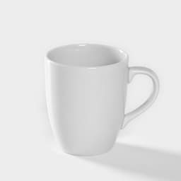 Кружка Добрушский завод «Бельё», 300 мл, глазурованный край, фарфор, белая