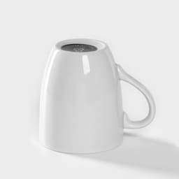 Кружка Добрушский завод «Бельё», 300 мл, глазурованный край, фарфор, белая