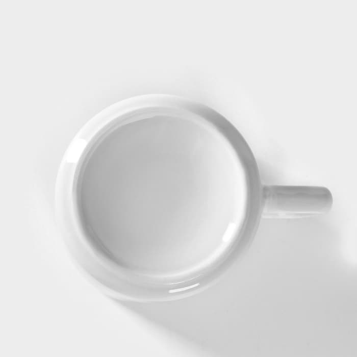 Кружка Добрушский завод «Эльза», 350 мл, d=8.2 см, фарфор, белая