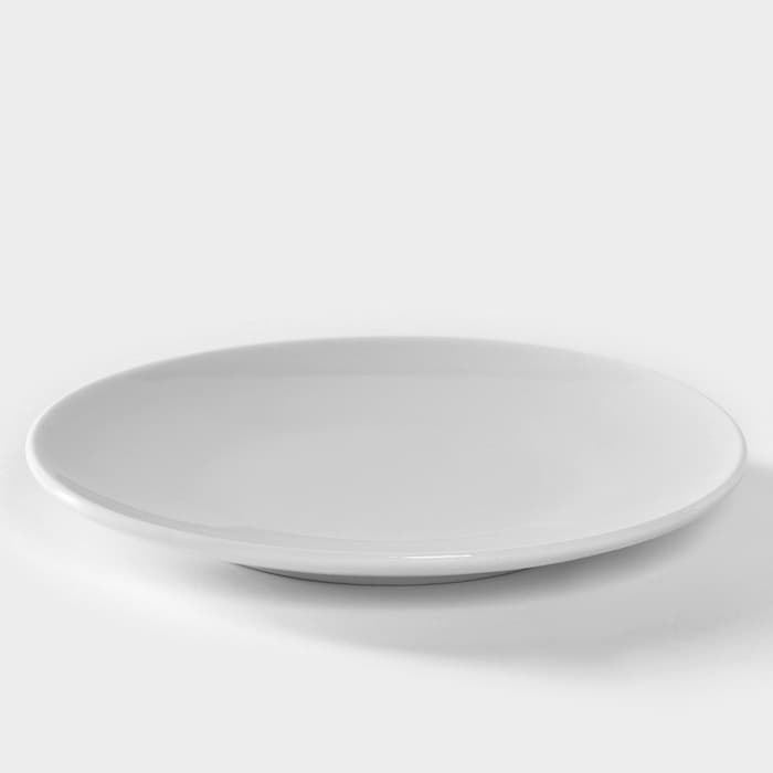 Блюдце Добрушский завод «Бельё», d=12.5 см, фарфор, белое