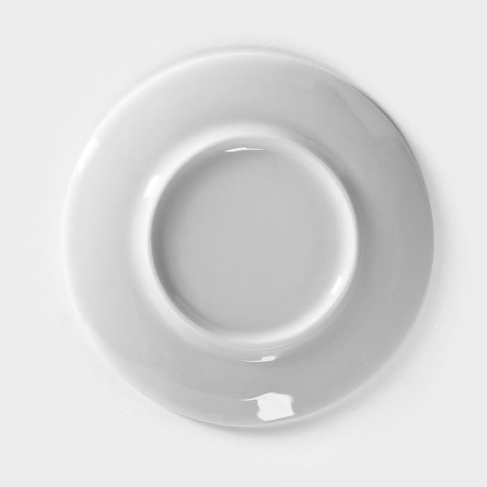 Блюдце Добрушский завод «Бельё», d=12.5 см, фарфор, белое