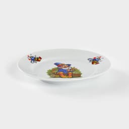 Тарелка детская Добрушский завод «Лесовичок», d=17 см, фарфор, белая, рисунок МИКС