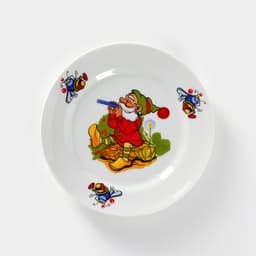 Тарелка детская Добрушский завод «Лесовичок», d=17 см, фарфор, белая, рисунок МИКС