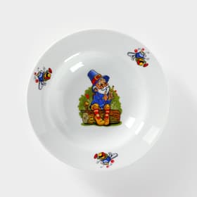 Тарелка глубокая Добрушский завод «Лесовичок», 250 мл, d=20 см, фарфор, белая, рисунок МИКС