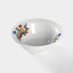 Тарелка глубокая Добрушский завод «Букет цветов», 550 мл, d=17 см, фарфор, белая