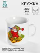 Кружка детская Добрушский завод «Лесовичок», 200 мл, фарфор, белая, рисунок МИКС