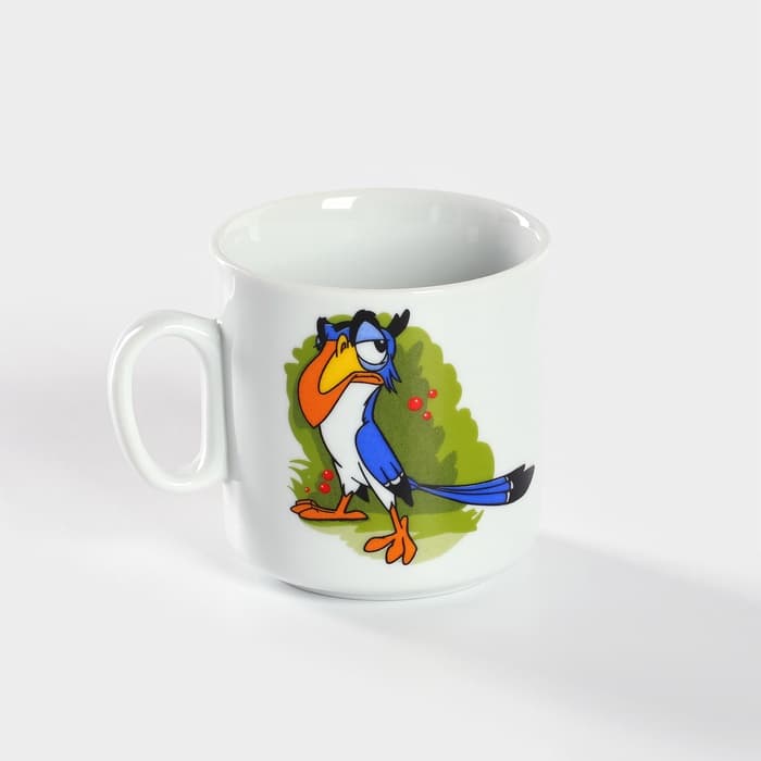 Кружка детская Добрушский завод «Лесовичок», 200 мл, фарфор, белая, рисунок МИКС