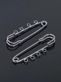 Булавка для подвесок PO-065 №03, (набор 2 шт.) 70×20×7 мм, серебра