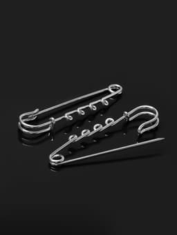 Булавка для подвесок PO-065 №03, (набор 2 шт.) 70×20×7 мм, серебра