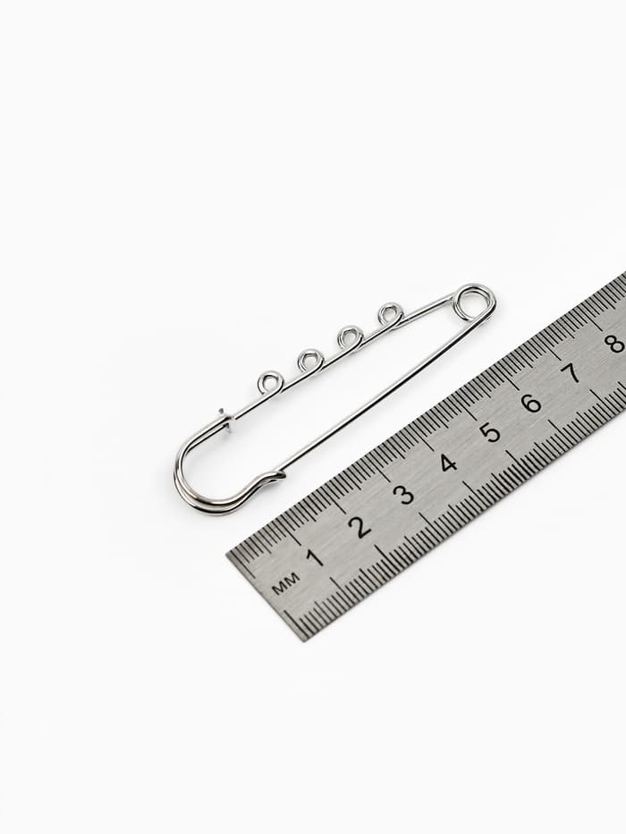 Булавка для подвесок PO-065 №03, (набор 2 шт.) 70×20×7 мм, серебра