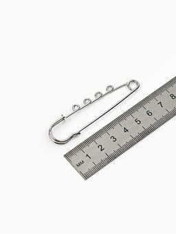 Булавка для подвесок PO-065 №03, (набор 2 шт.) 70×20×7 мм, серебра