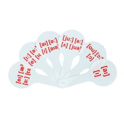 Веер-касса, английские гласные буквы, Calligrata, пакет с европодвесом