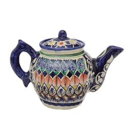 Чайник заварочный Риштанская Керамика «Узоры», 700 мл, синий