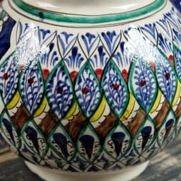 Чайник заварочный Риштанская Керамика «Узоры», 1 л, синий