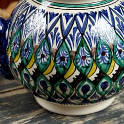 Чайник заварочный Риштанская Керамика «Узоры», 1 л, синий