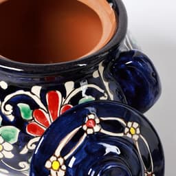 Сахарница узбекская Риштанская Керамика «Цветы», 1 л, синяя