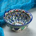 Пиала узбекская Риштанская Керамика «Цветы», 100 мл, d=8.5 см, МИКС