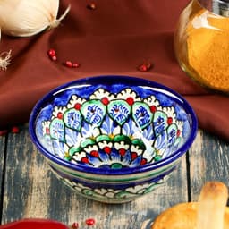 Пиала узбекская Риштанская Керамика «Узоры», 200 мл, d=11.5 см, МИКС