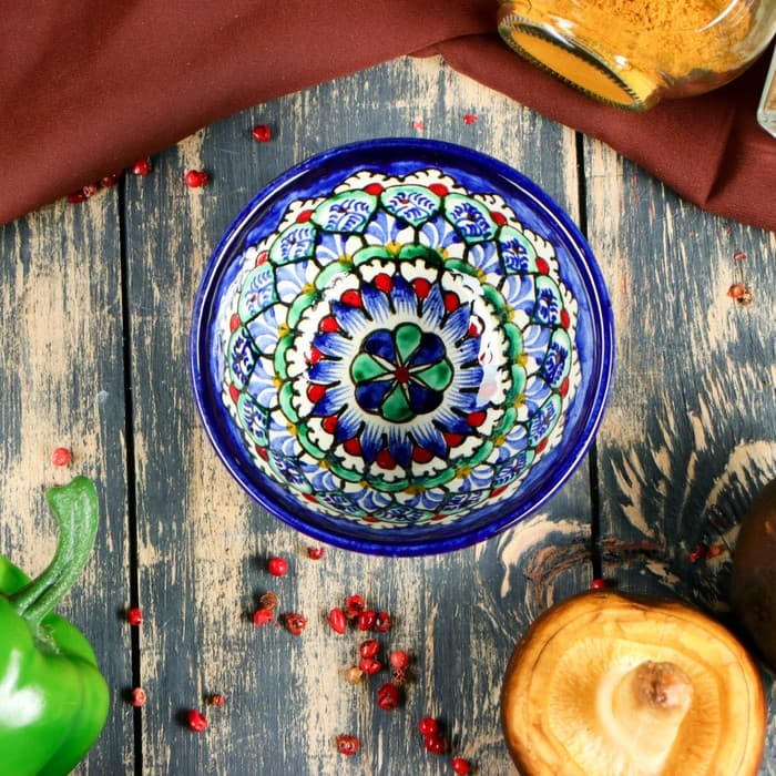 Пиала узбекская Риштанская Керамика «Узоры», 200 мл, d=11.5 см, МИКС