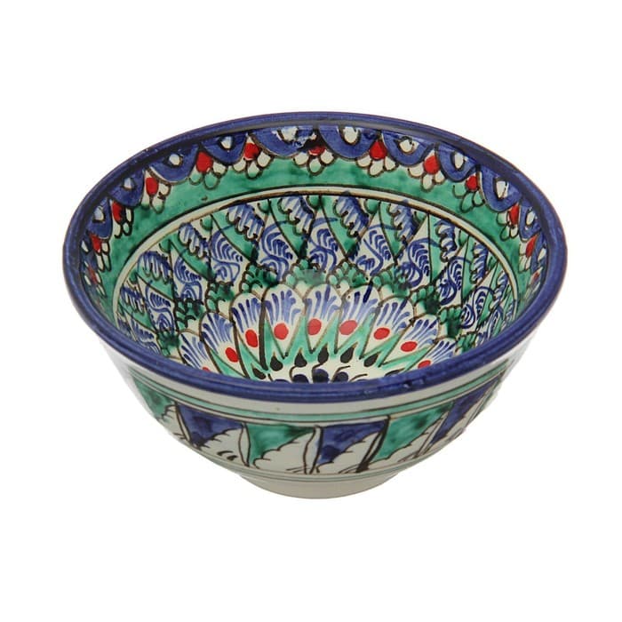 Пиала узбекская Риштанская Керамика «Узоры», 200 мл, d=11.5 см, МИКС