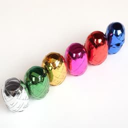 Лента упаковочная глянцевая, ассорти, набор 6 шт., 0.5 см × 10 м
